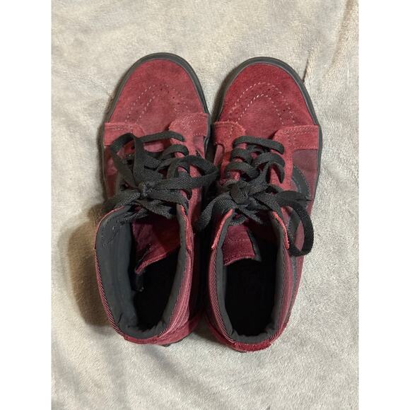 VANS Sk8 Reissue High Metallic Twill Port Royale Size EU 37 Burgundy Suede - Picture 8 of 8